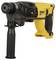 A yellow and black electric drill hammer with handle and adjustable depth stop, suitable for construction work and DIY projects.