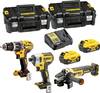 DEWALT DCK384P2T-QW DCK384P2T-QW Tool kit Cordless impact driver, Cordless impact driver, Cordless angle grinder, Battery, Cordless charger 8-piece