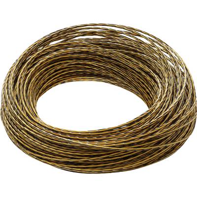 A coiled bundle of interwoven cable or wire, patterned in various shades of brown and black.