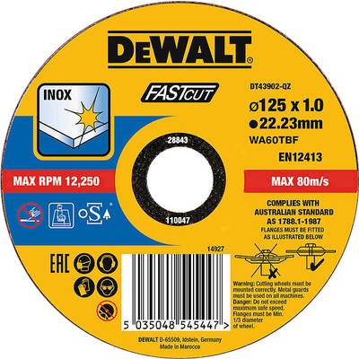 Dewalt DT43902 DT43902-QZ Cutting disc (straight)  1 pc(s) 