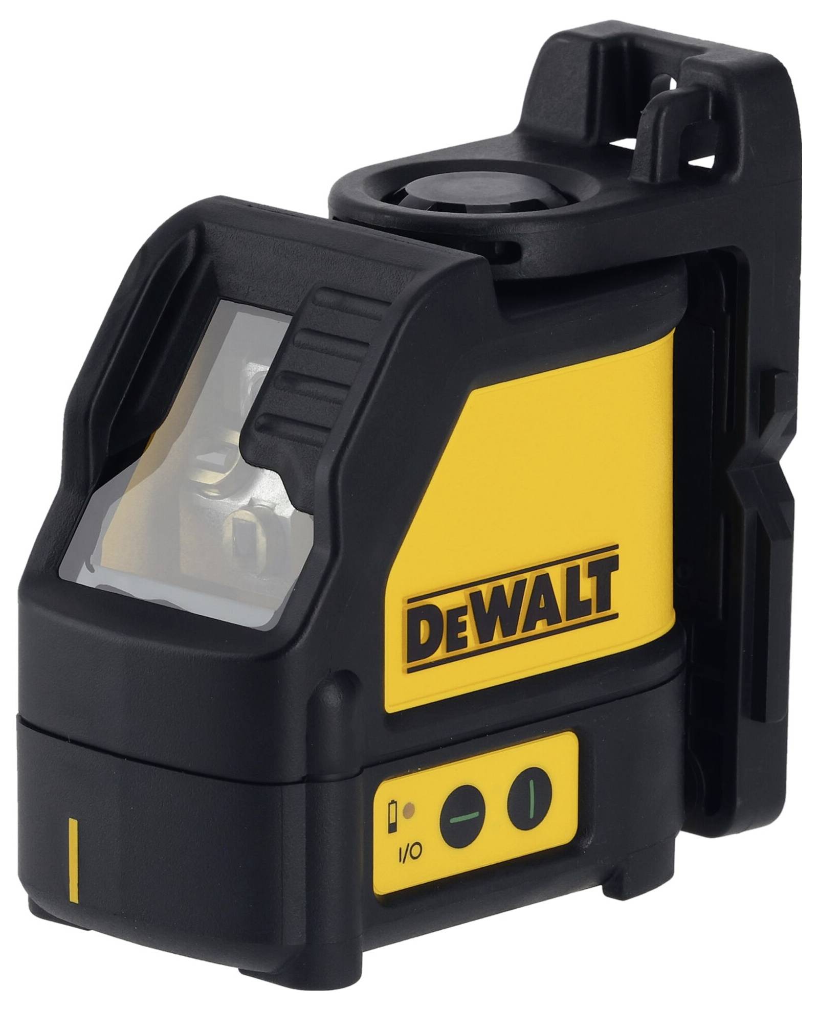 A yellow and black device with the 'DEWALT' inscription, likely a laser tool for construction or renovation work.
