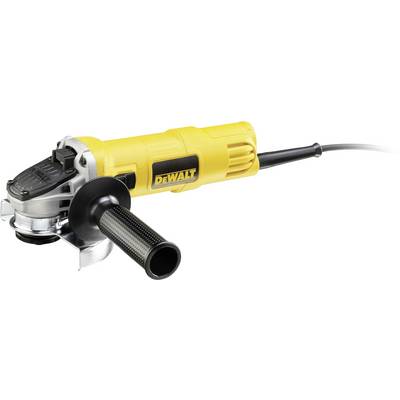 Yellow angle grinder with black handle and cable, suitable for DIY and trade work.