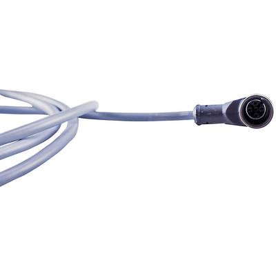 A grey, spiral-shaped cable with a multi-pin plug at the end, used for data or power transmission.