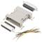 'A dismantlable DB25 plug kit with housing, plug, socket and coloured wires for individual assembly.'