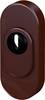 Basi 1200-0003 Lock cover rosette Stainless steel, Brown