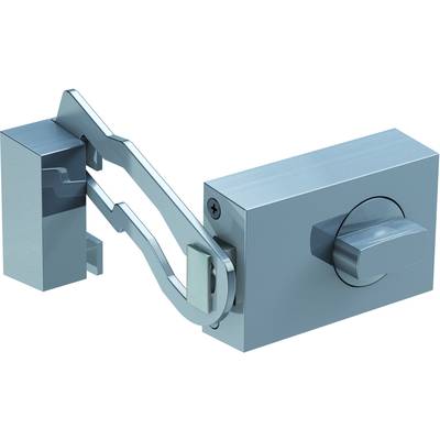 Basi 1302-0205 Additional door lock with latch Silver