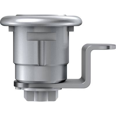 Metallic flange with side lever guidance, suitable for industrial machines or equipment.
