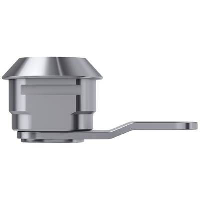 Metal cylindrical lid with rotary handle, presumably for sealing containers.