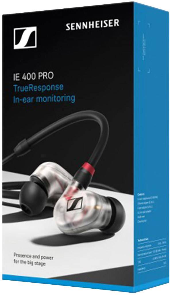 Sennheiser IE 400 Pro Studio In-ear headphones Corded (1075100) Transparent  | Conrad.com