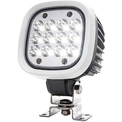 Square LED light with twelve bright diodes, mounted on an adjustable metal bracket. Ideal for outdoor lighting.