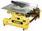 A yellow table circular saw with a 'DeWalt' logo, suitable for precise wood cutting. The saw has a robust metal casing.
