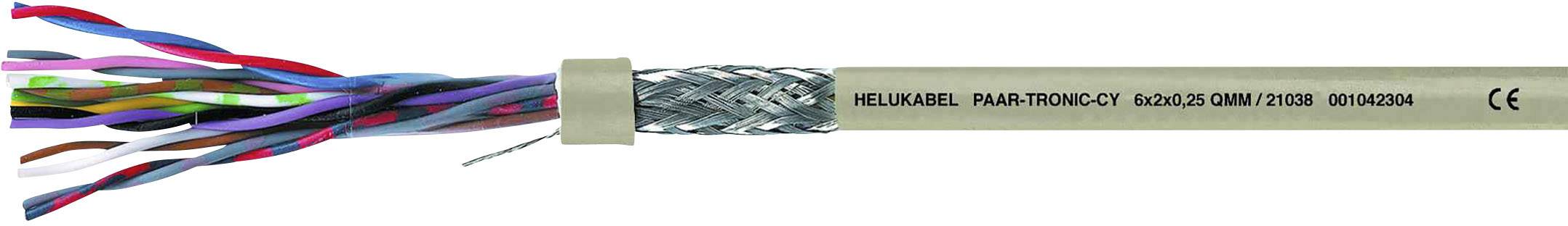 Helukabel 19975 Data cable LiYCY 6 x 2 x 0.34 mm² Grey 100 m