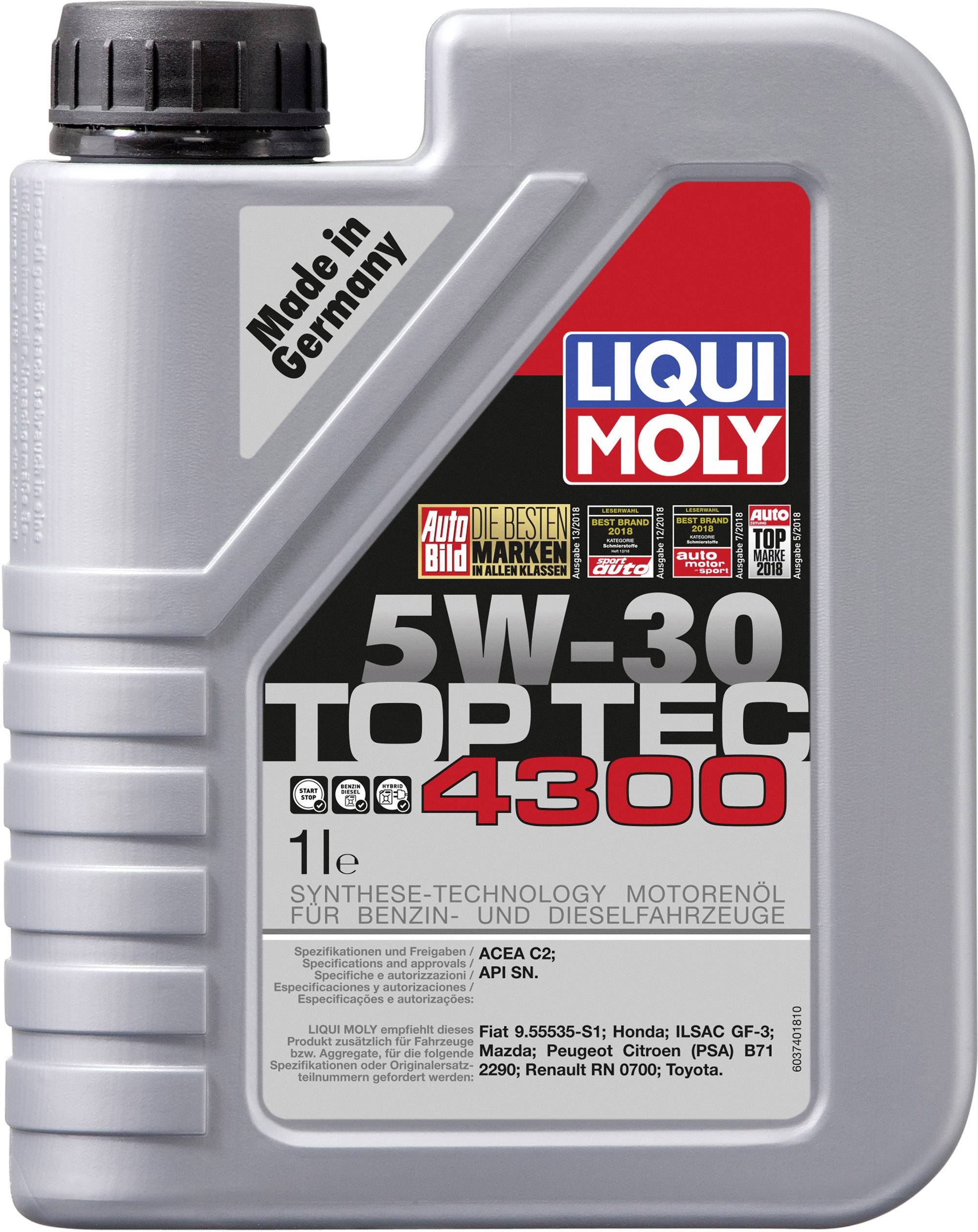 Buy Liqui Moly Top Tec 4300 5W-30 3740 Engine oil 1 l