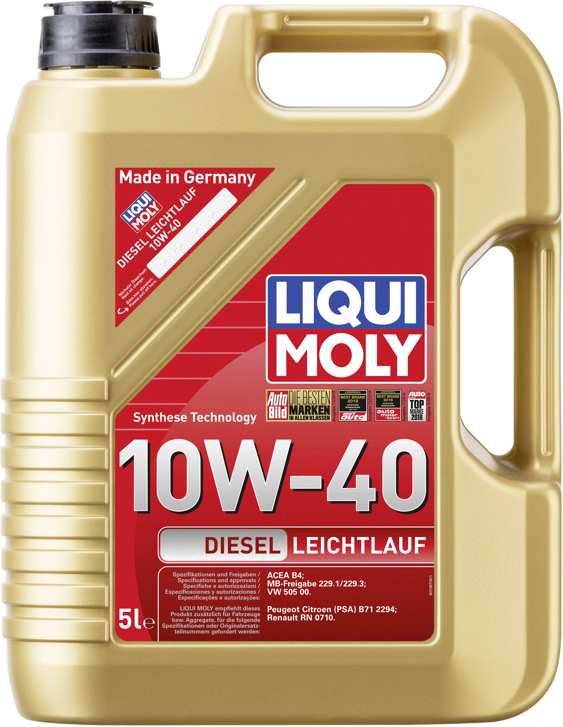 Buy Liqui Moly Diesel Leichtlauf 10W-40 1387 Engine oil 5 l