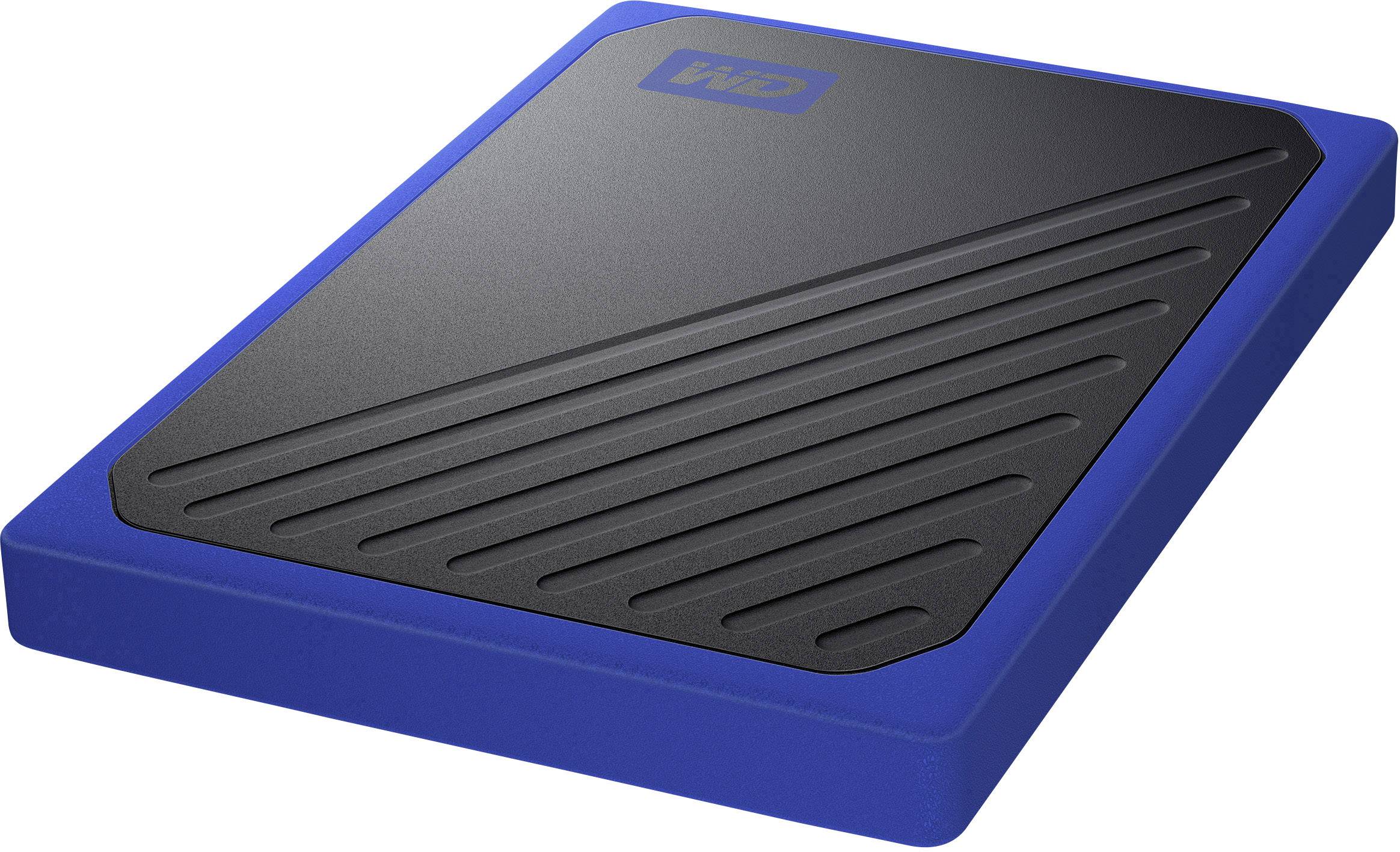 WD My Passport™ Go 1 TB External SSD hard drive USB 3.0 Black, Blue WDBMCG0010BBT-WESN
