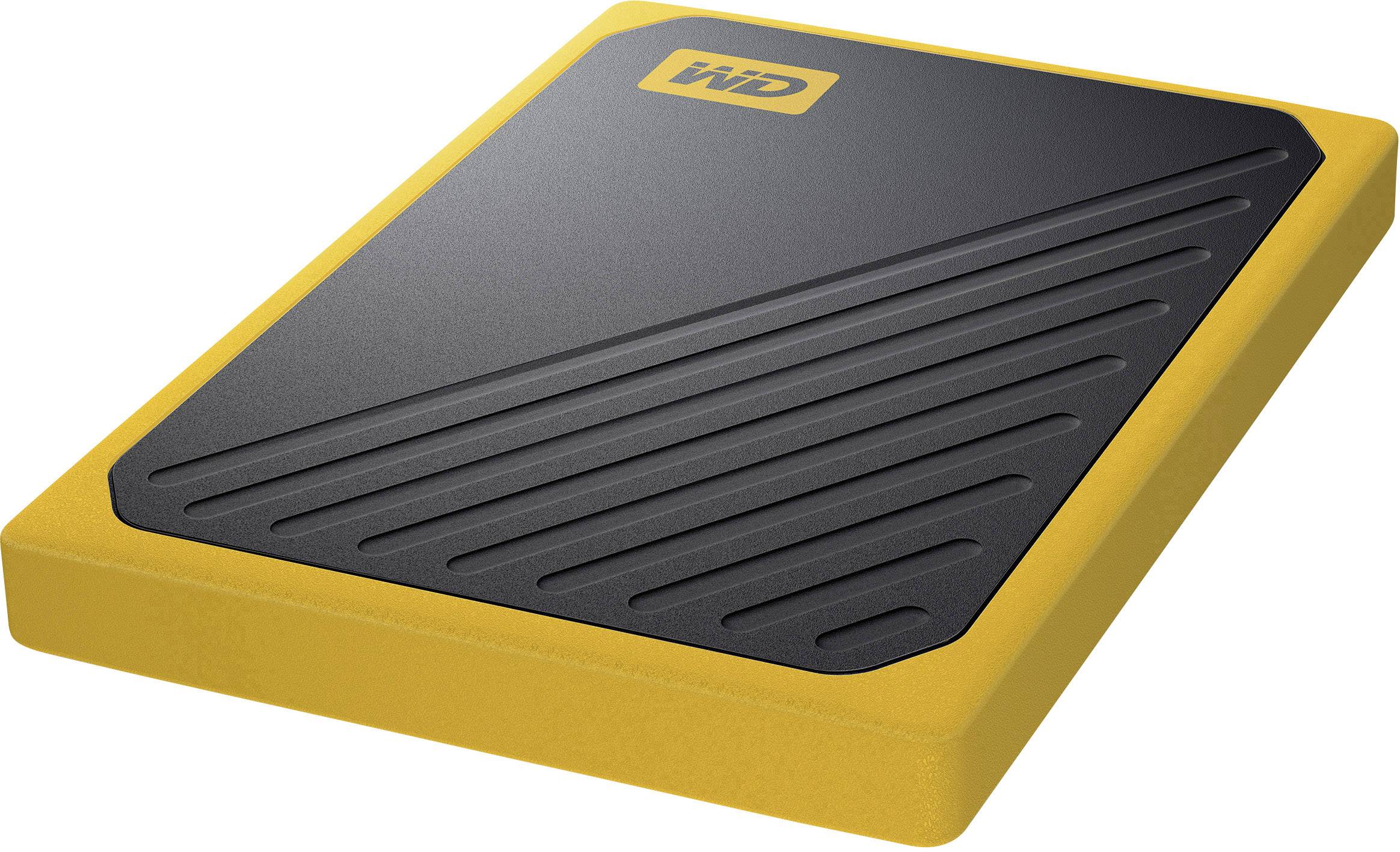 WD My Passport™ Go 2.5 external SSD hard drive 1 TB Black/yellow USB 3.0