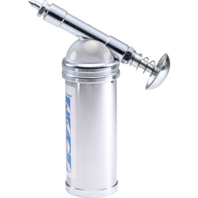 A silver kitchen spray gun with a metal handle for distributing liquids or batter, suitable for precise work in the kitchen.