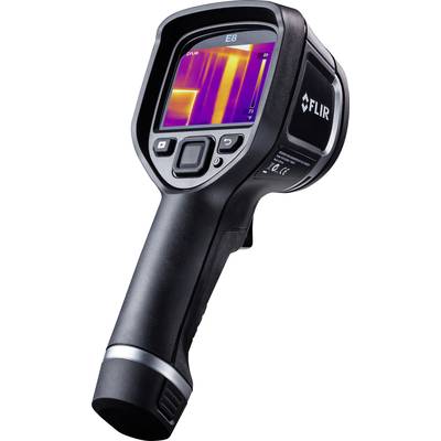 Thermal imaging camera displays temperature distribution on screen with colour pattern. Primary use: detecting temperature differences.