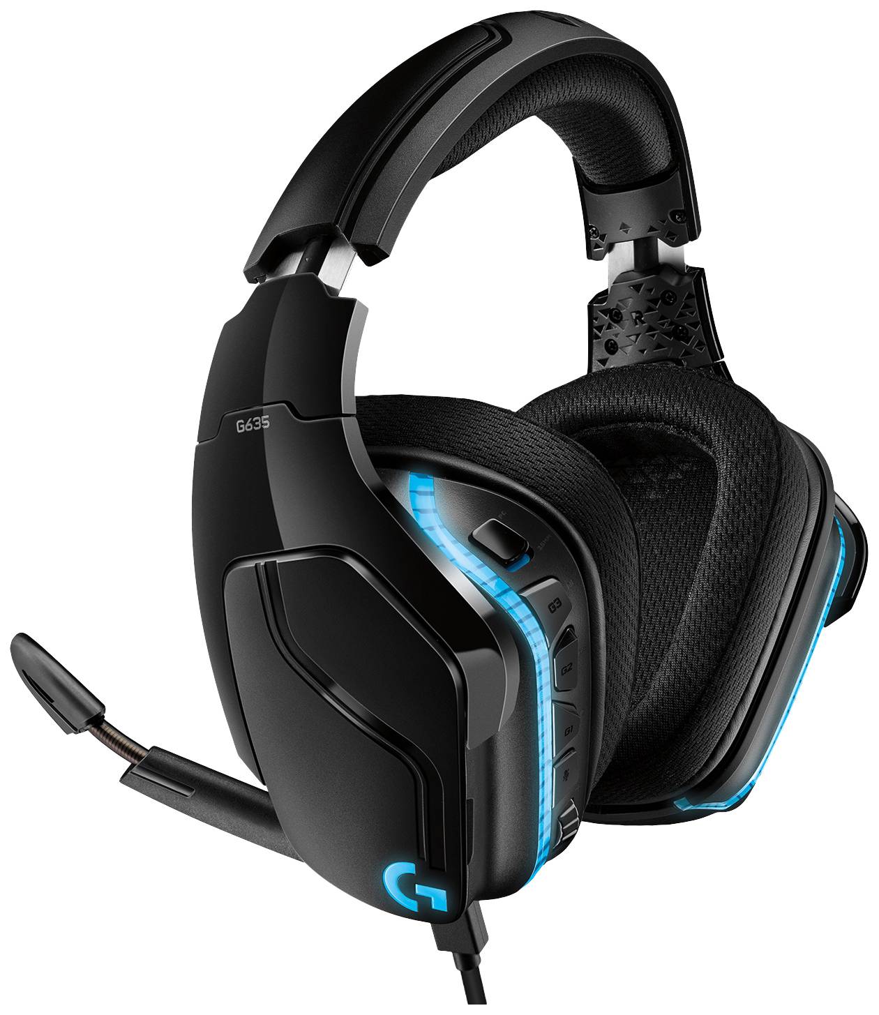 Logitech Gaming G635 Gaming Headset Usb 3 5 Mm Jack Corded Over The Ear Black Rgb Conrad Com