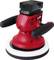 Red electric polisher with two black handles and a white polishing pad on the underside. Ideal for car polishing.
