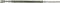 A metallic hand tool with a bevelled putty knife blade on one side and a ribbed surface in the middle.