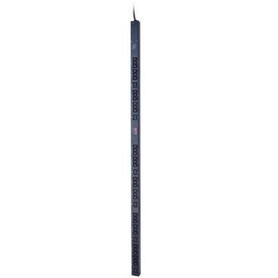 Black surge protection power strip with multiple outlets for safety and power distribution.