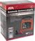 'APA Automatic Battery Charger 4A' in red packaging. Suitable for 12V AGM, wet, and maintenance-free lead-acid batteries. Includes LED display, overload and short-circuit protection.