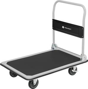 TOOLCRAFT Hand cart folding, Brake Steel, PP, Thermoplastic polyurethane  Load capacity (max.): 150 kg