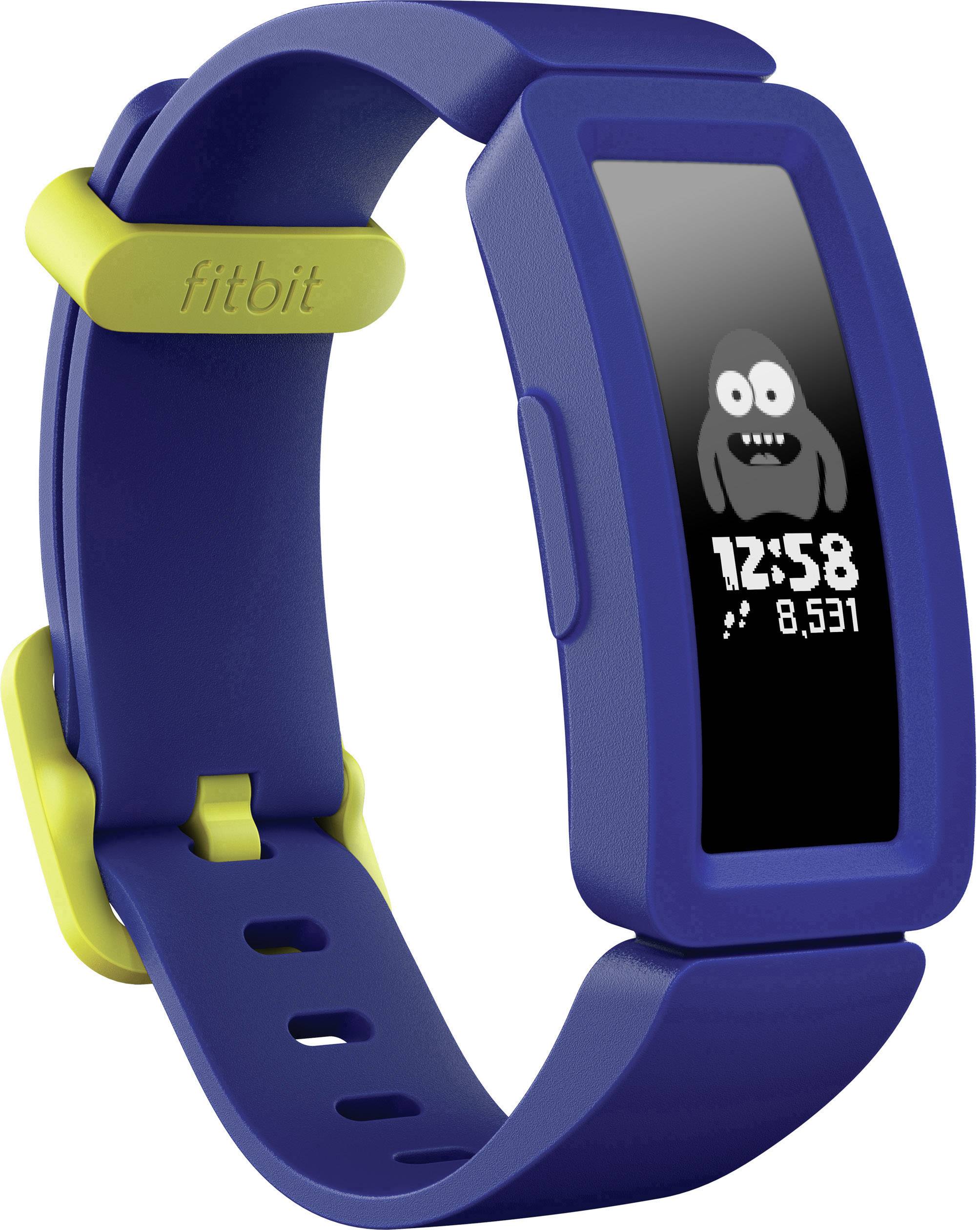 blue and yellow fitbit