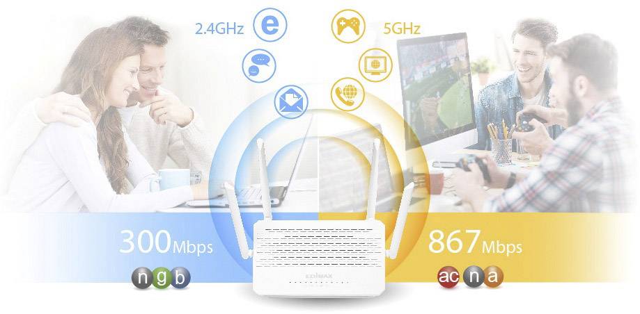 EDIMAX BR-6478AC V3 Wi-Fi router 2.4 GHz, 5 GHz 1200 MBit/s-2