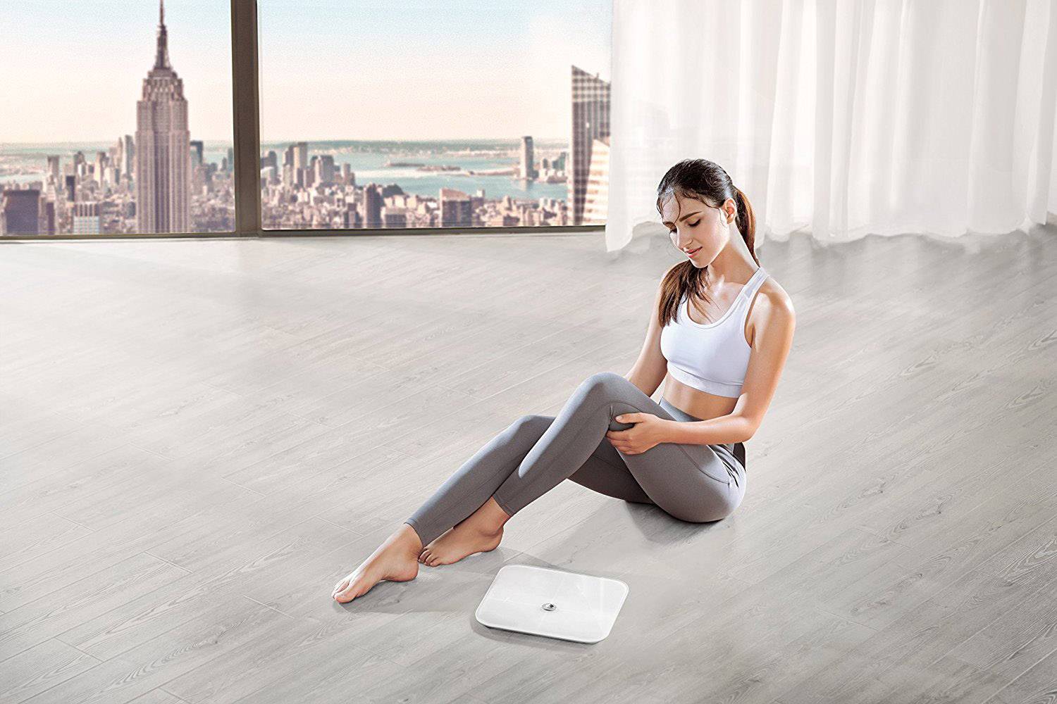 HUAWEI AH100 Smart bathroom scales Weight range=150 kg White Incl. Bluetooth-5