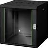 Digitus DN-19 12U-6/6-SW 19" wall cabinet (W x H x D) 600 x 643 x 600 mm 12 U Black, Black (RAL 9005)