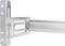 Metal bracket with screws and angle strip, typical for shelf mounting or wall fixings.