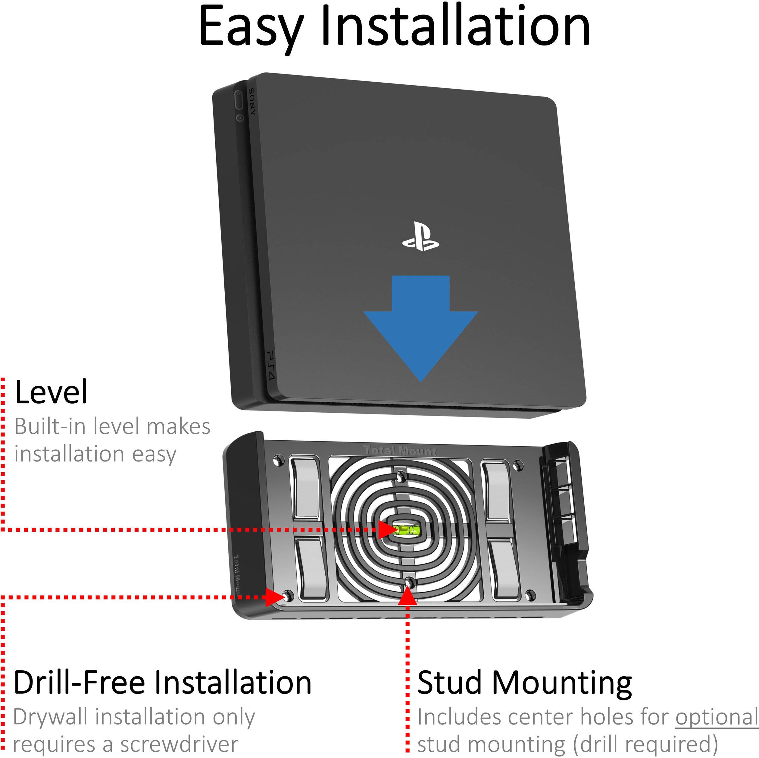 Innovelis TotalMount Mounting Frame Wall bracket PS4 Slim | Conrad.com