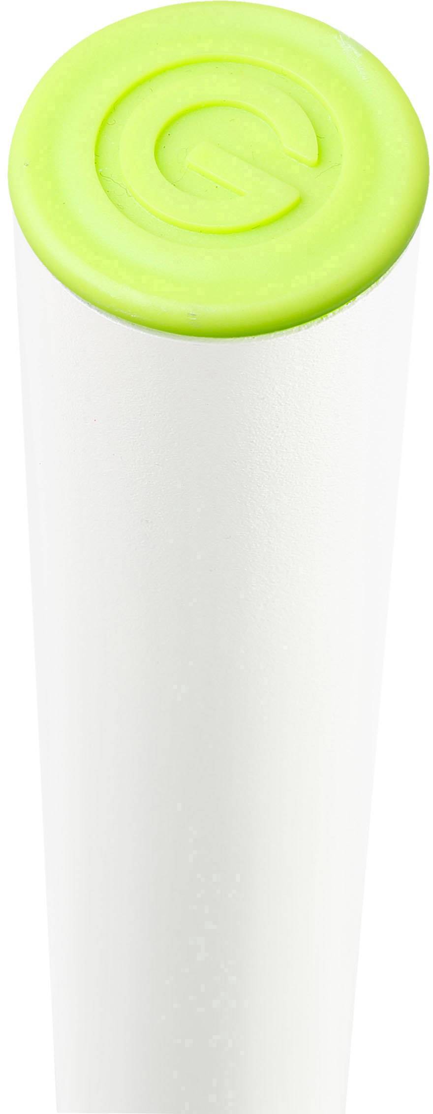 Green circle with 'G' on white cylindrical object, presumably the handle of a tool or device.<br><br>Note: The translation is in British English and maintains the original description's precise meaning and structure.