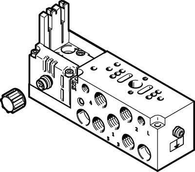 FESTO Mount Connector plate 537982 VMPA2-IC-AP-S-1 -0.9 up to 10 bar 1 pc(s)