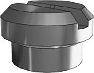 Flat-head screw with slotted drive in metallic finish, suitable for general fastening purposes in mechanical applications.