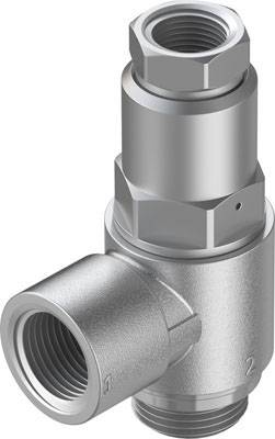 Metallic two-port T-piece valve used in pipework for controlling the flow of liquids or gases.