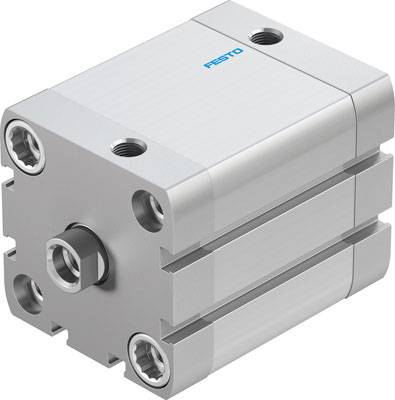 Cylindrical Metal Pneumatic Valve with Threaded Connections, for Industrial Applications.