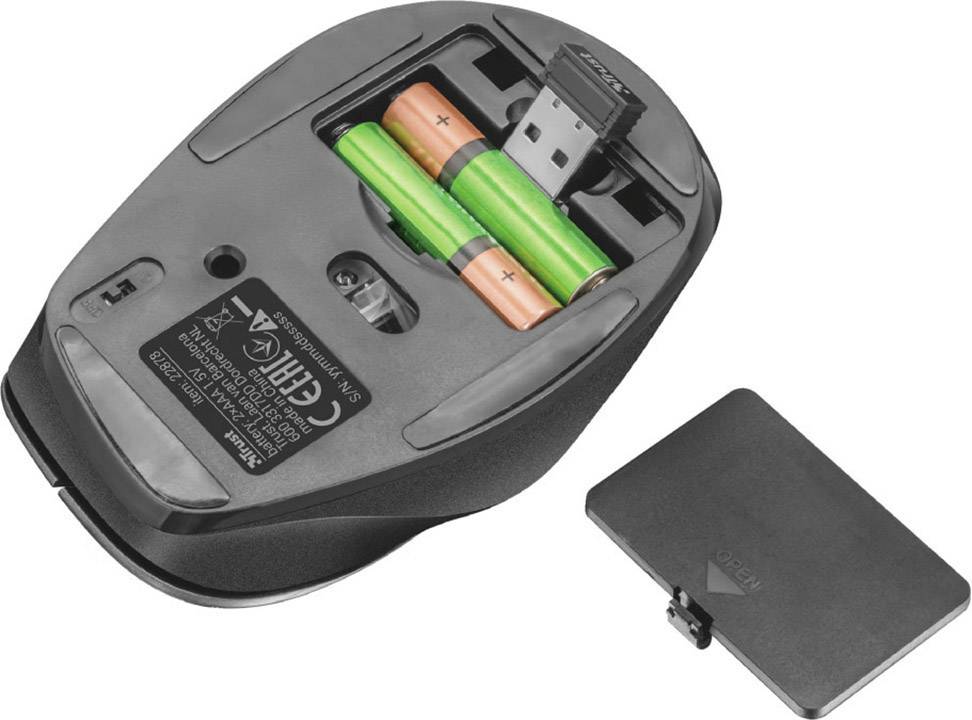 Trust Ravan Mouse Radio Optical Grey 4 Buttons 1600 dpi Ergonomic-3