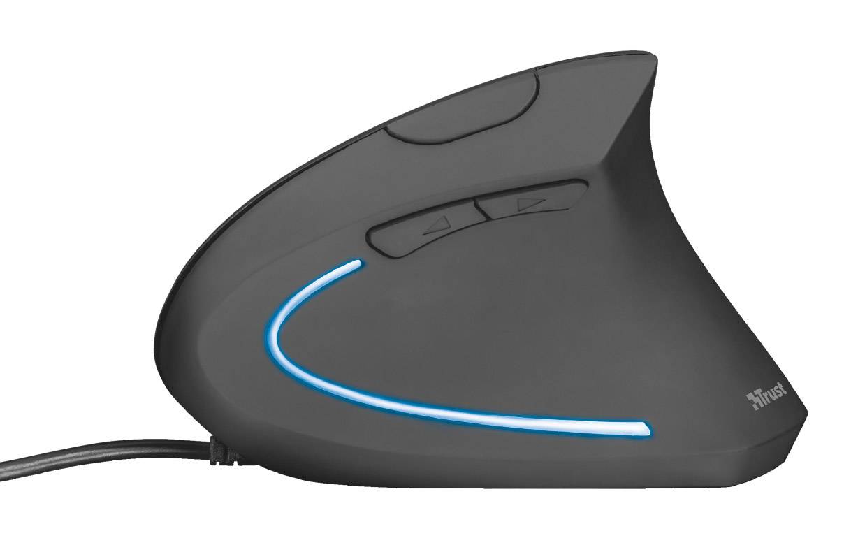 Trust Verto Ergonomic mouse USB Optical Black 6 Buttons 1000 dpi, 1600 dpi Ergonomic, Big buttons-3
