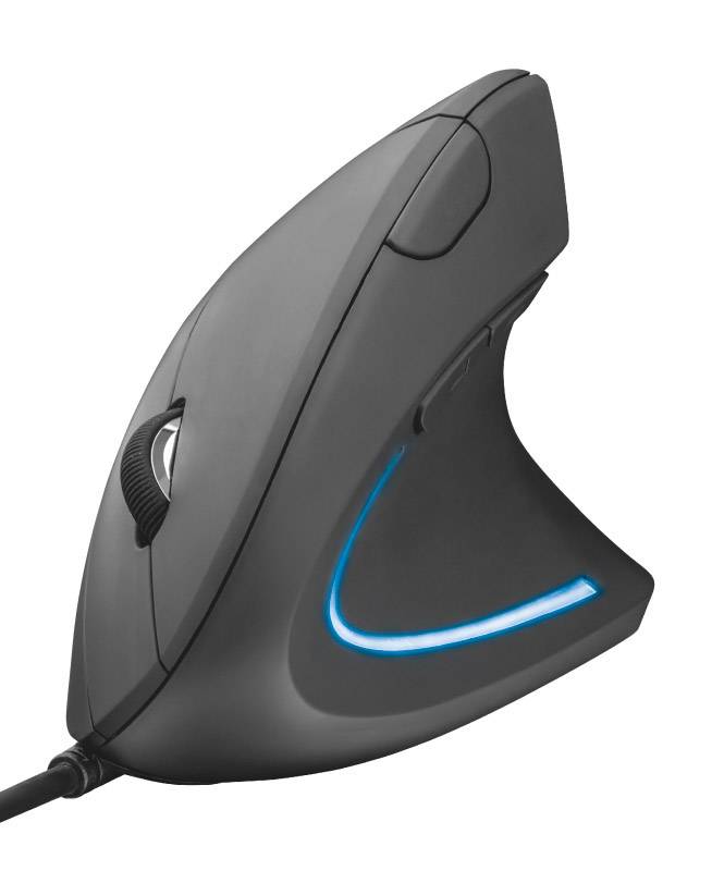 Trust Verto Ergonomic mouse USB Optical Black 6 Buttons 1000 dpi, 1600 dpi Ergonomic, Big buttons-4