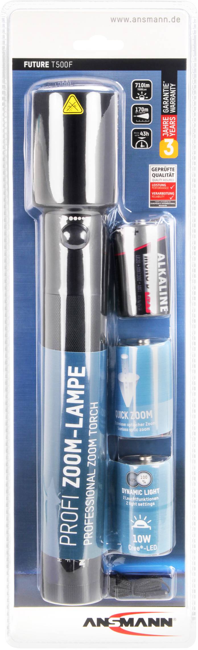 Ansmann Future T500F LED (monochrome) Torch Wrist strap battery-powered 710 lm 923 g-7