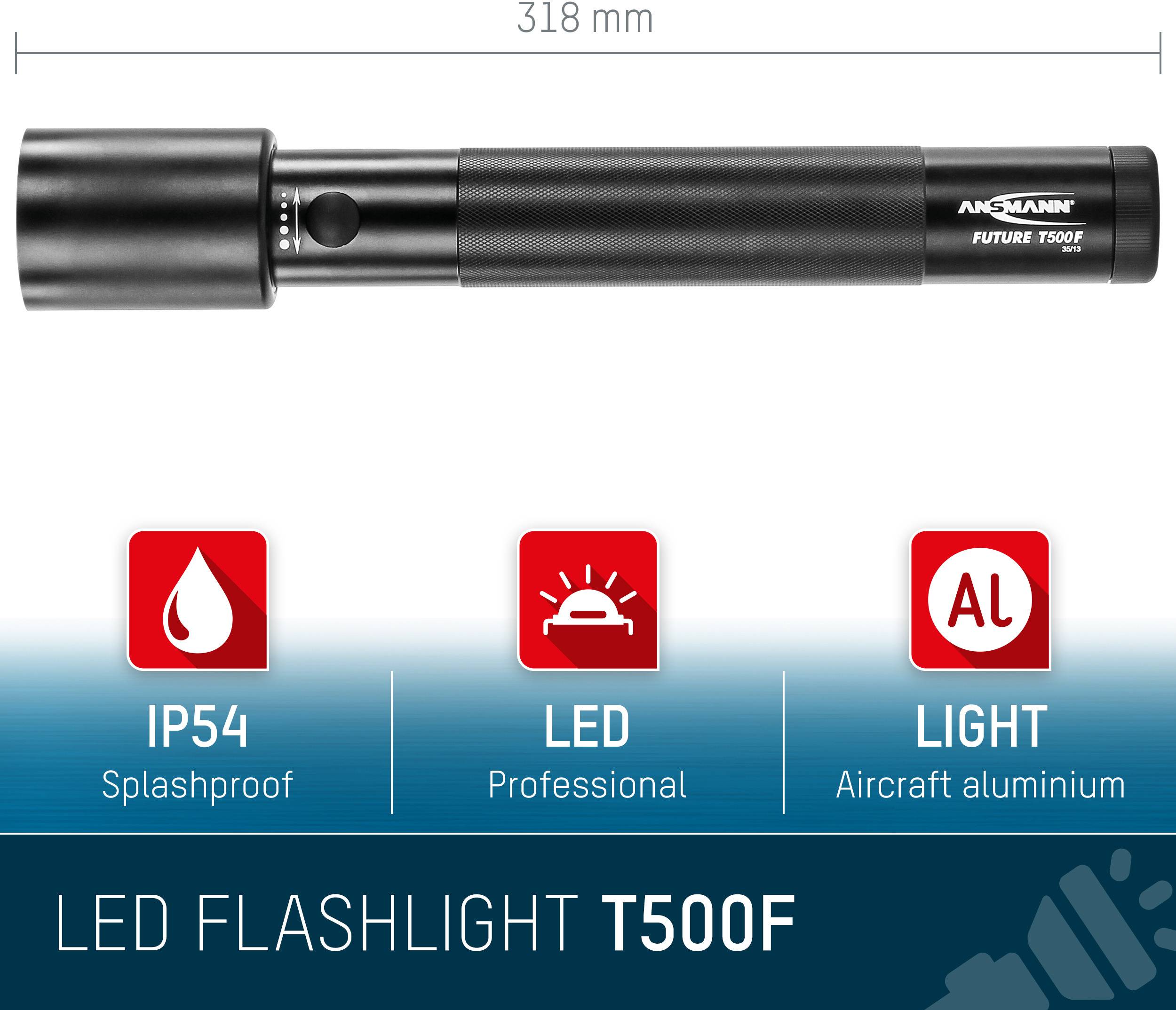 Ansmann Future T500F LED (monochrome) Torch Wrist strap battery-powered 710 lm 923 g-8
