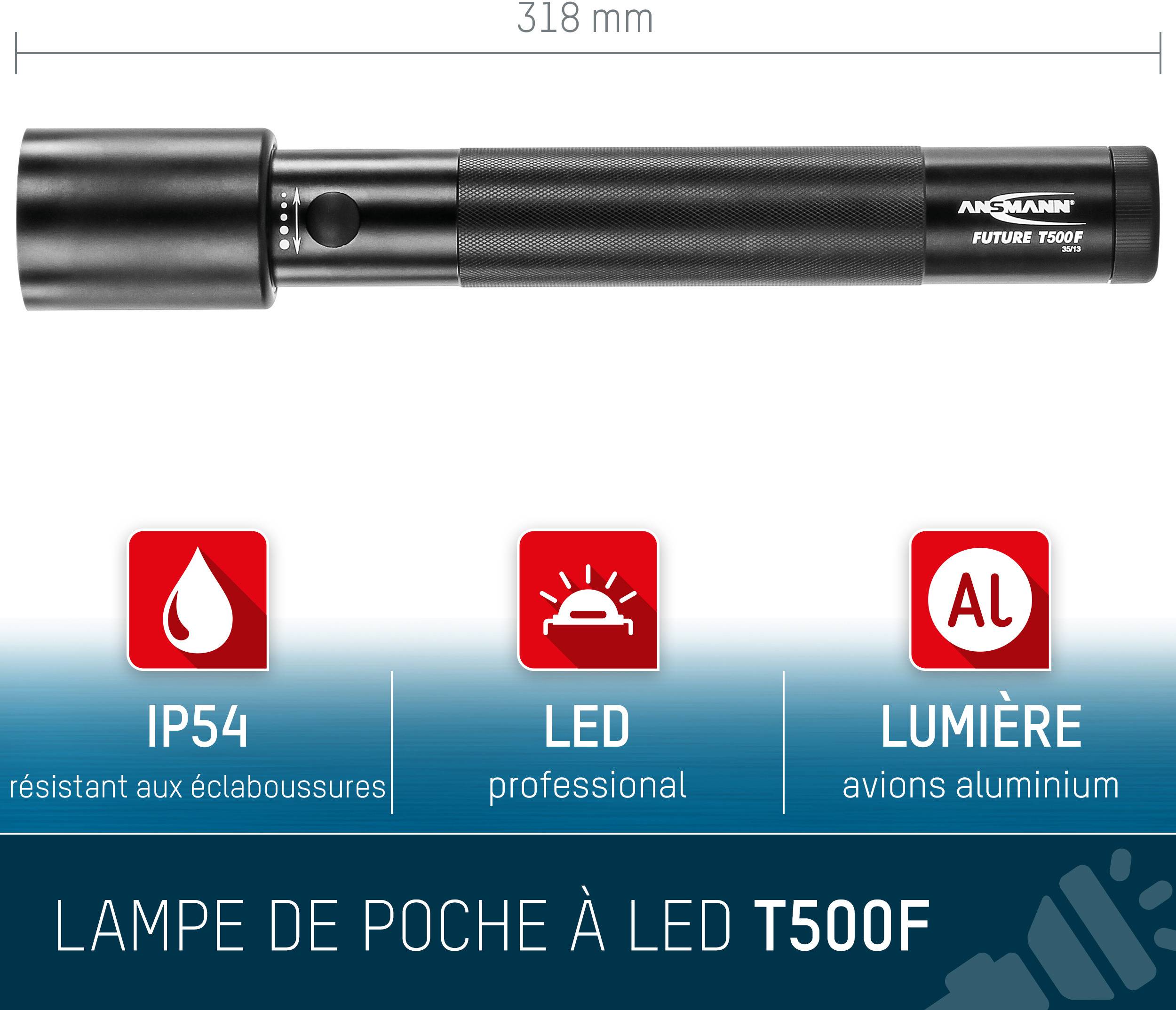 Ansmann Future T500F LED (monochrome) Torch Wrist strap battery-powered 710 lm 923 g-9