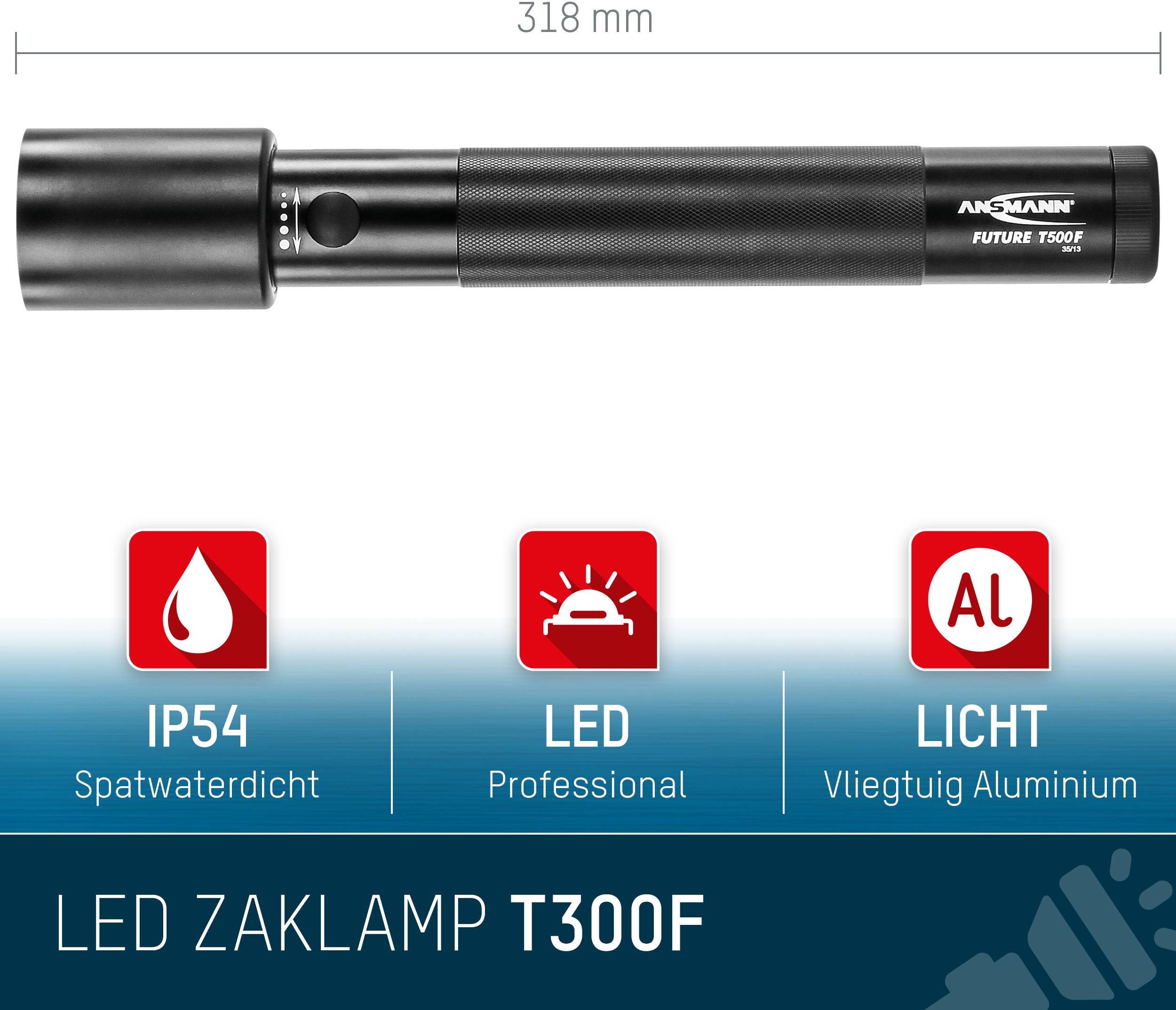 Ansmann Future T500F LED (monochrome) Torch Wrist strap battery-powered 710 lm 923 g-10