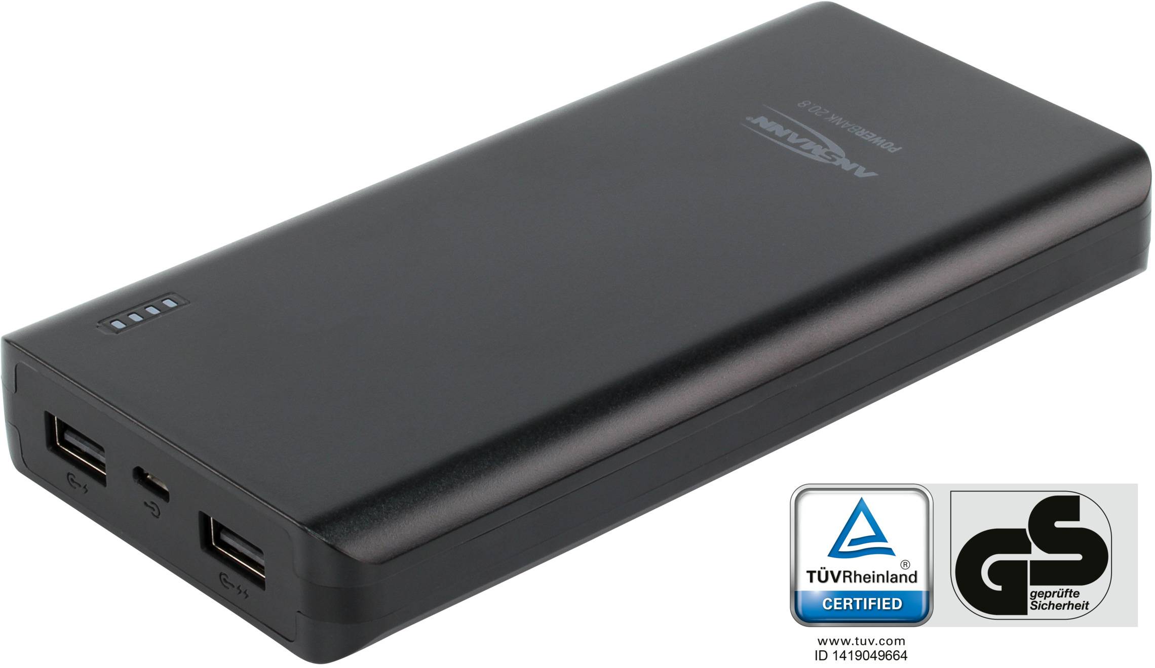 Ansmann PB20.8 Power bank 20000 mAh Smart IC LiPo Micro USB Black Status display-11