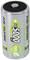 Silver 1.2V AA rechargeable battery with 'ANSMANN 5000 mAh' inscription, green accents, cylindrical shape.