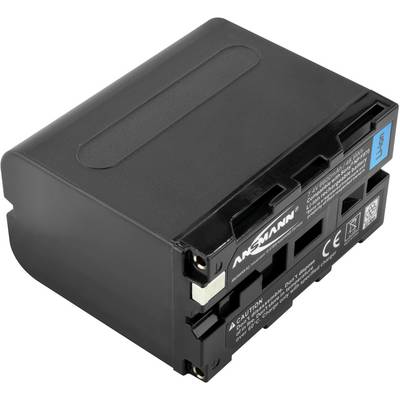 Black battery with details: 'ANS-MANN', 7.2V/6600mAh, various symbols, caution notice on printed label.