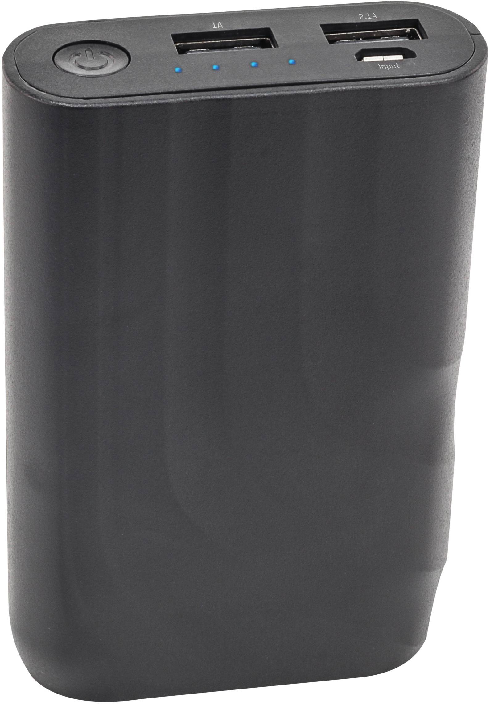 Ansmann PB7 Power bank 6600 mAh Smart IC Li-ion Micro USB, USB Black Status display-1